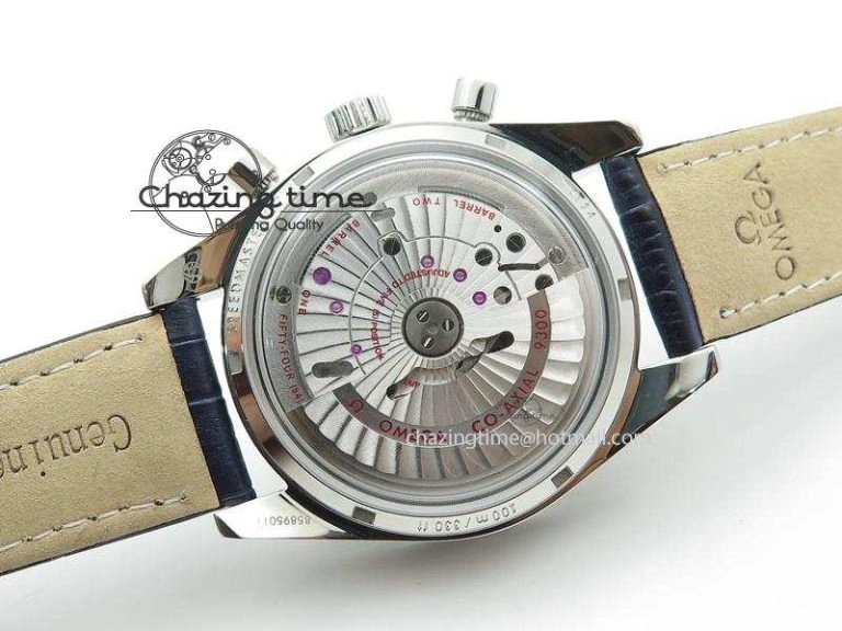 Speedmaster ’57 SS Chrono AXF Best Edition Blue Dial on Blue Leather Strap A SportInspired 8279