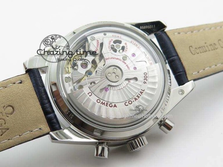 Speedmaster ’57 SS Chrono AXF Best Edition Blue Dial on Blue Leather Strap A SportInspired 8279