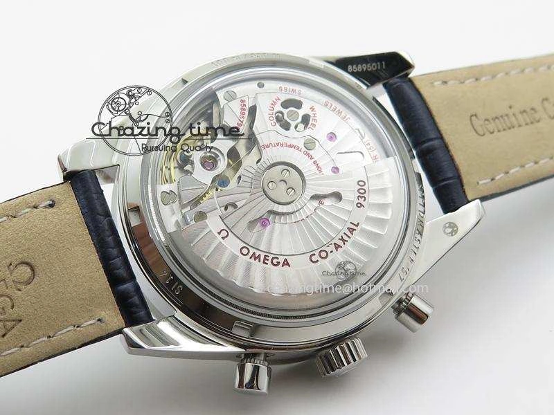 Speedmaster ’57 SS Chrono AXF Best Edition Blue Dial on Blue Leather Strap A SportInspired 8279