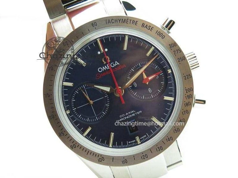 Flexible Speedmaster ’57 SS Chrono AXF Best Edition Blue Dial on SS Bracelet A7750 (Free Leather Strap) 8281