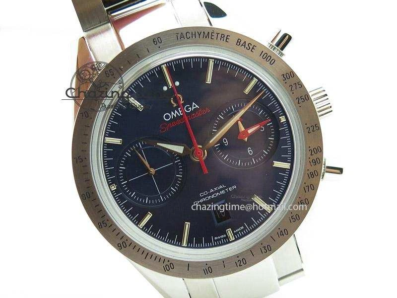 Flexible Speedmaster ’57 SS Chrono AXF Best Edition Blue Dial on SS Bracelet A7750 (Free Leather Strap) 8281