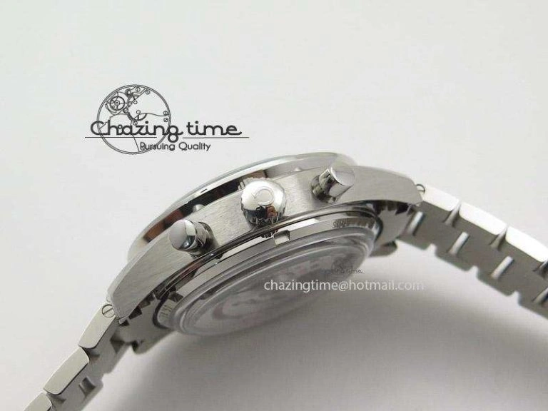 Flexible Speedmaster ’57 SS Chrono AXF Best Edition Blue Dial on SS Bracelet A7750 (Free Leather Strap) 8281