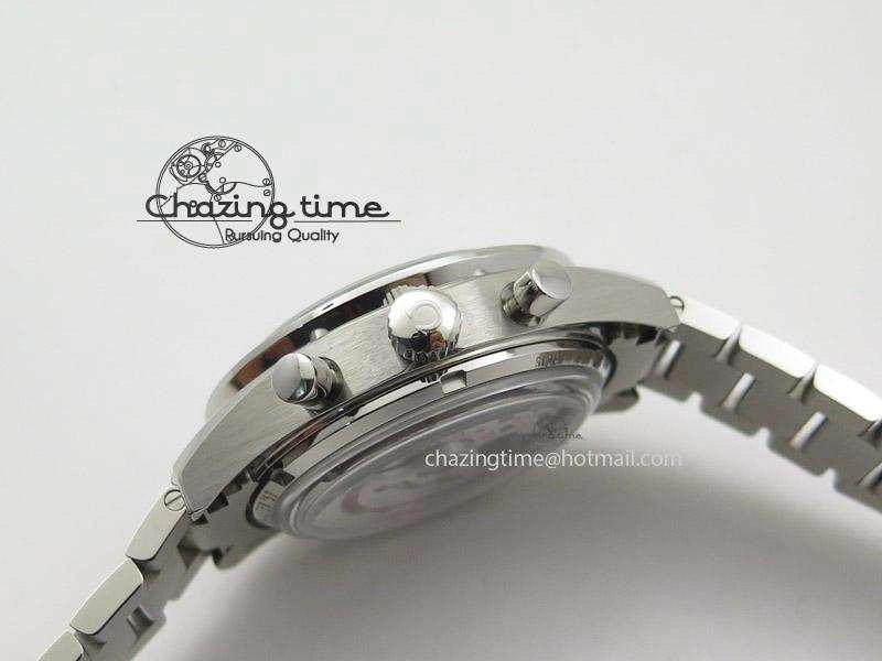 Flexible Speedmaster ’57 SS Chrono AXF Best Edition Blue Dial on SS Bracelet A7750 (Free Leather Strap) 8281