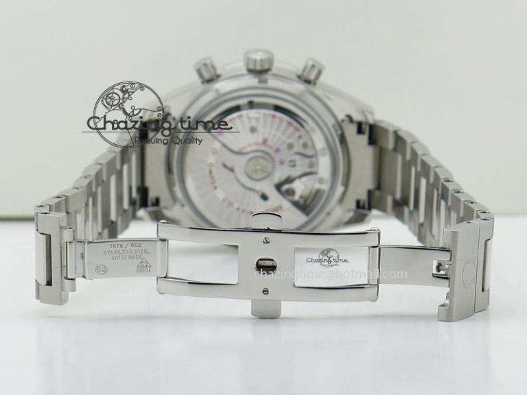 Flexible Speedmaster ’57 SS Chrono AXF Best Edition Blue Dial on SS Bracelet A7750 (Free Leather Strap) 8281