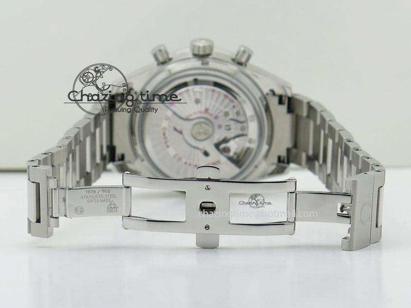 Flexible Speedmaster ’57 SS Chrono AXF Best Edition Blue Dial on SS Bracelet A7750 (Free Leather Strap) 8281