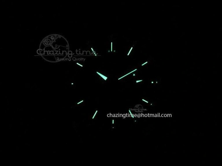 Speedmaster ’57 SS Chrono AXF Best Edition RG Bezel Black Dial on Black Leather Strap A Comfortable 8283