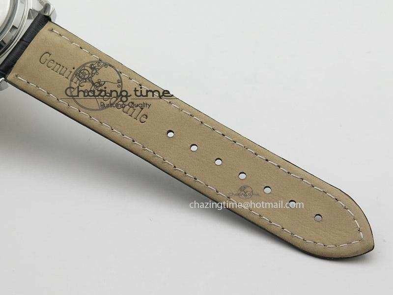 Speedmaster ’57 SS Chrono AXF Best Edition RG Bezel Black Dial on Black Leather Strap A Comfortable 8283