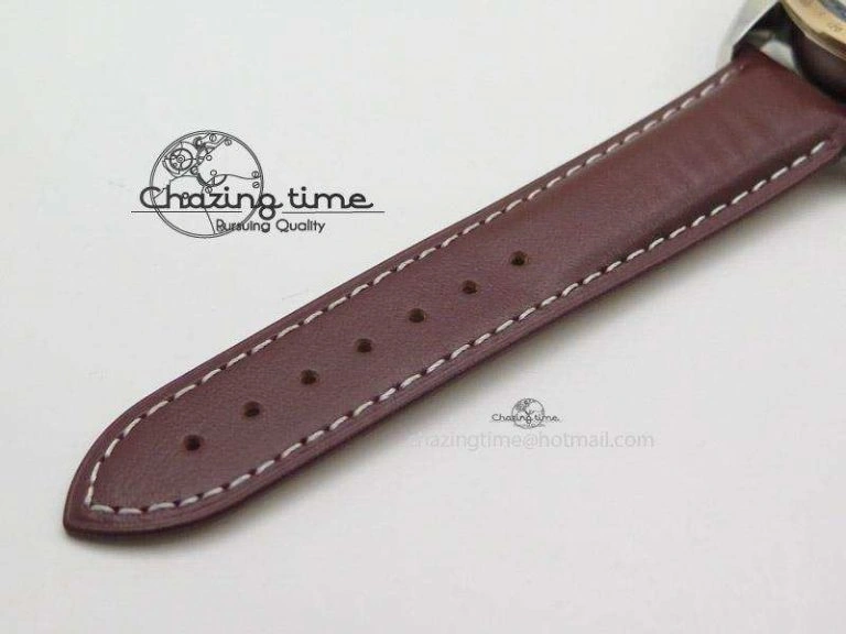 Speedmaster ’57 SS Chrono AXF Best Edition RG Bezel Black Dial on Brown Leather Strap A Timeless 8282