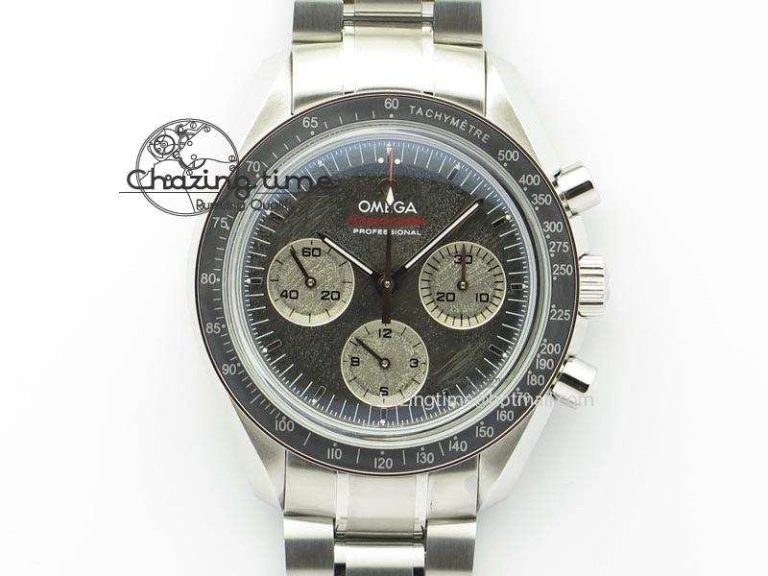 Speedmaster Apollo XVII Gray Dial On SS Bracelet Manual Winding Chrono Movement QuickDry 8223