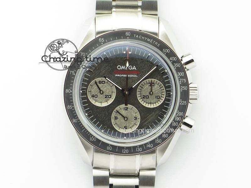 Speedmaster Apollo XVII Gray Dial On SS Bracelet Manual Winding Chrono Movement QuickDry 8223
