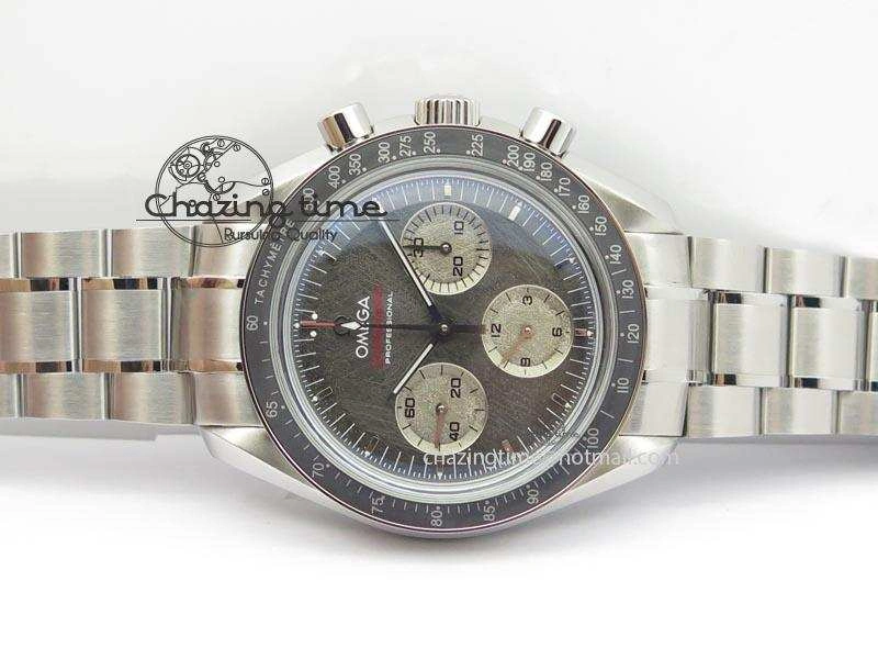 Speedmaster Apollo XVII Gray Dial On SS Bracelet Manual Winding Chrono Movement QuickDry 8223