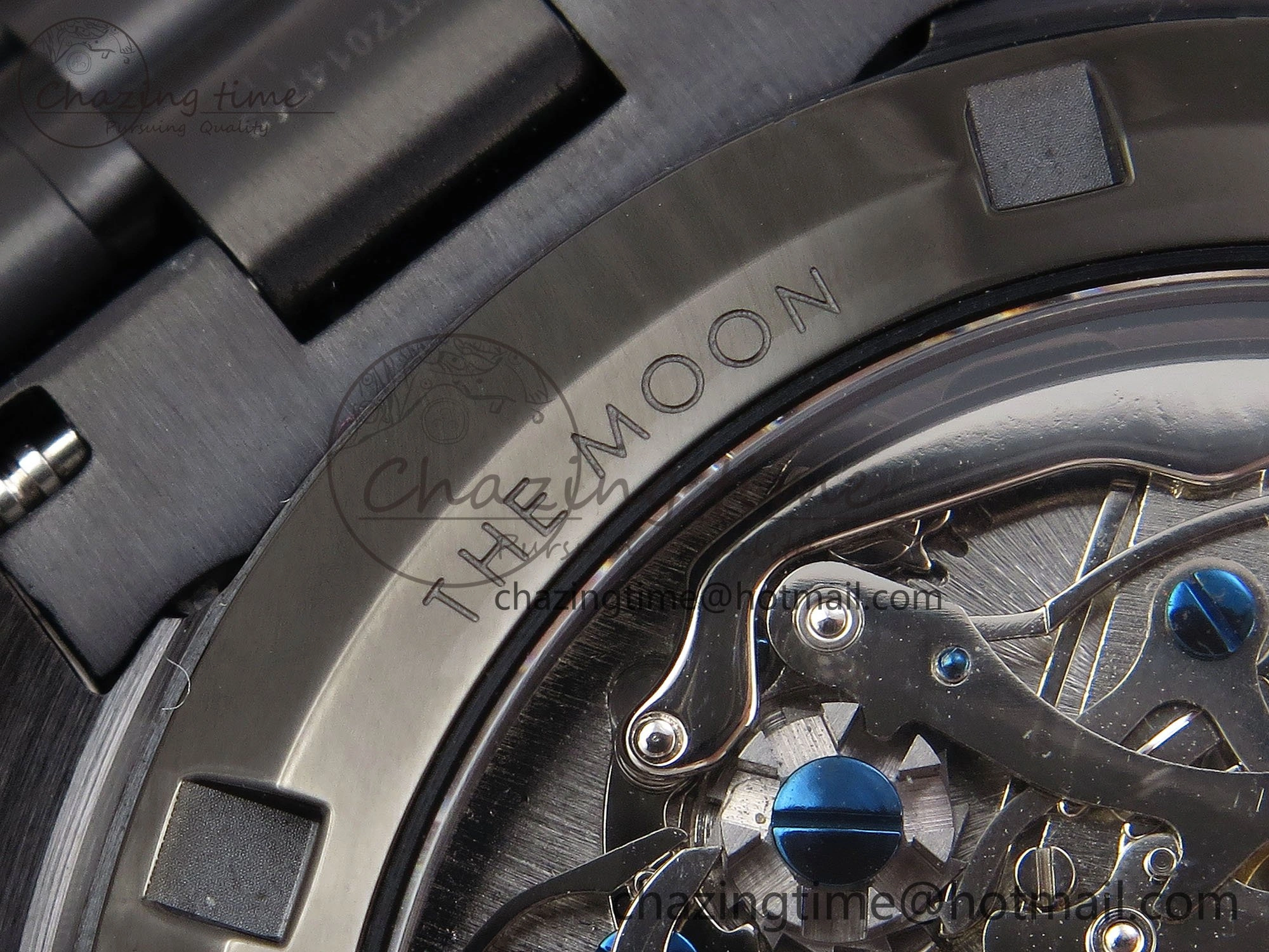 Speedmaster Black Benom PVD Moon RMF Best Edition on PVD Bracelet Lemania HW Minimalist 7727