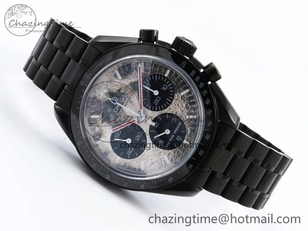Speedmaster Black Benom PVD Moon RMF Best Edition on PVD Bracelet Lemania HW Minimalist 7727
