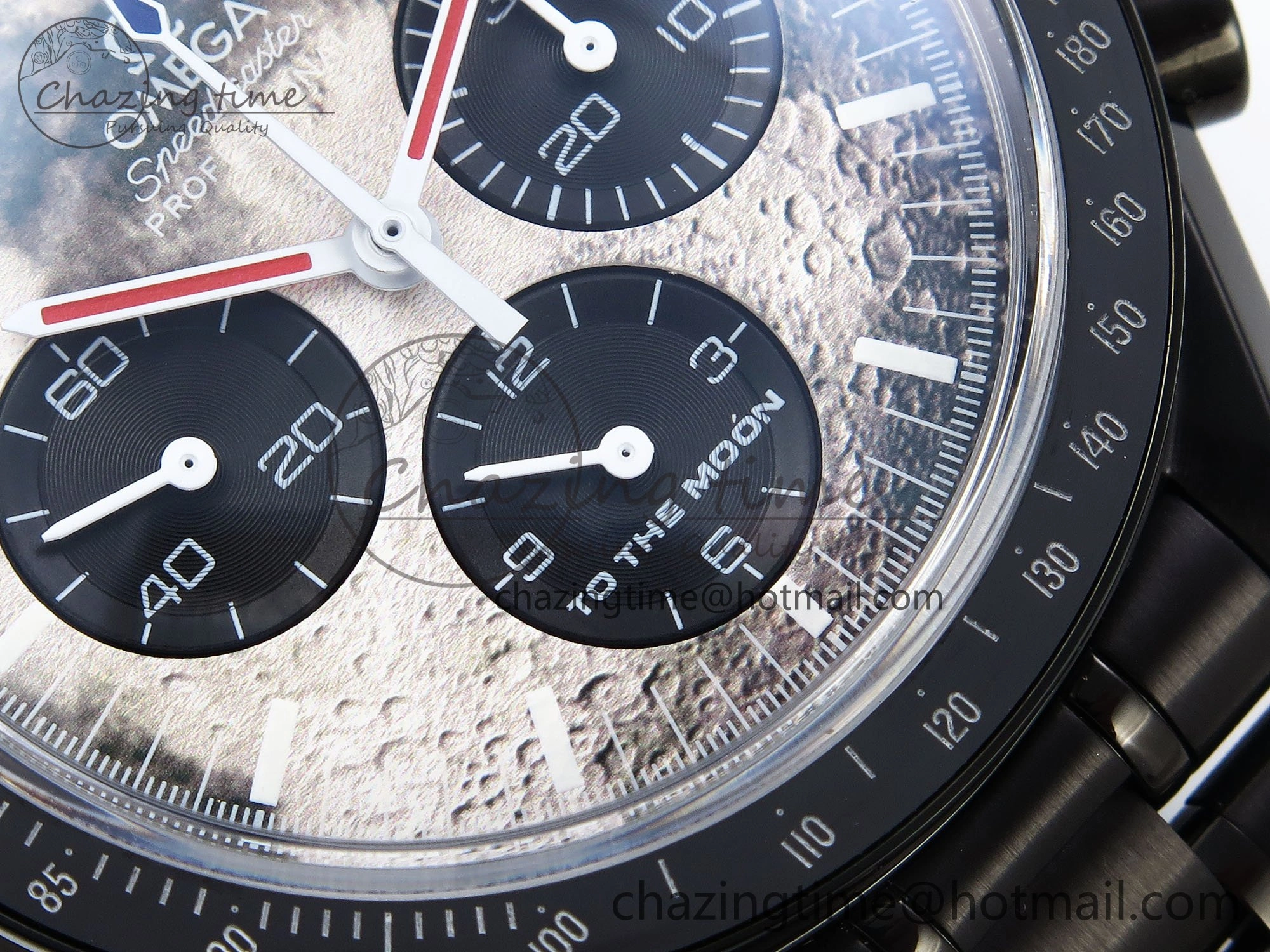 Speedmaster Black Benom PVD Moon RMF Best Edition on PVD Bracelet Lemania HW Minimalist 7727