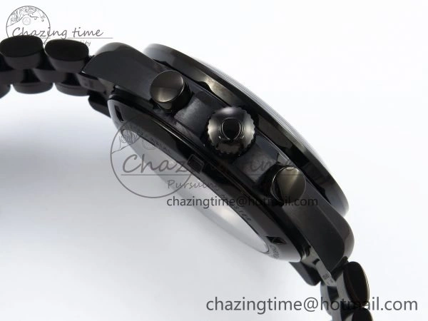 Upgraded Speedmaster Black Benom PVD Saturn RMF Best Edition on PVD Bracelet Lemania HW 7726