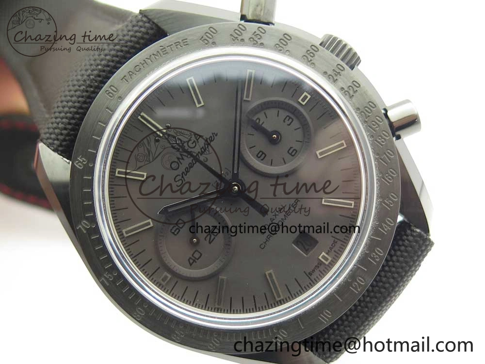 Speedmaster “Dark Side of The Moon” Real Ceramic OMF 1:1 Best Edition Black Black on Nylon Strap A Practical 7976