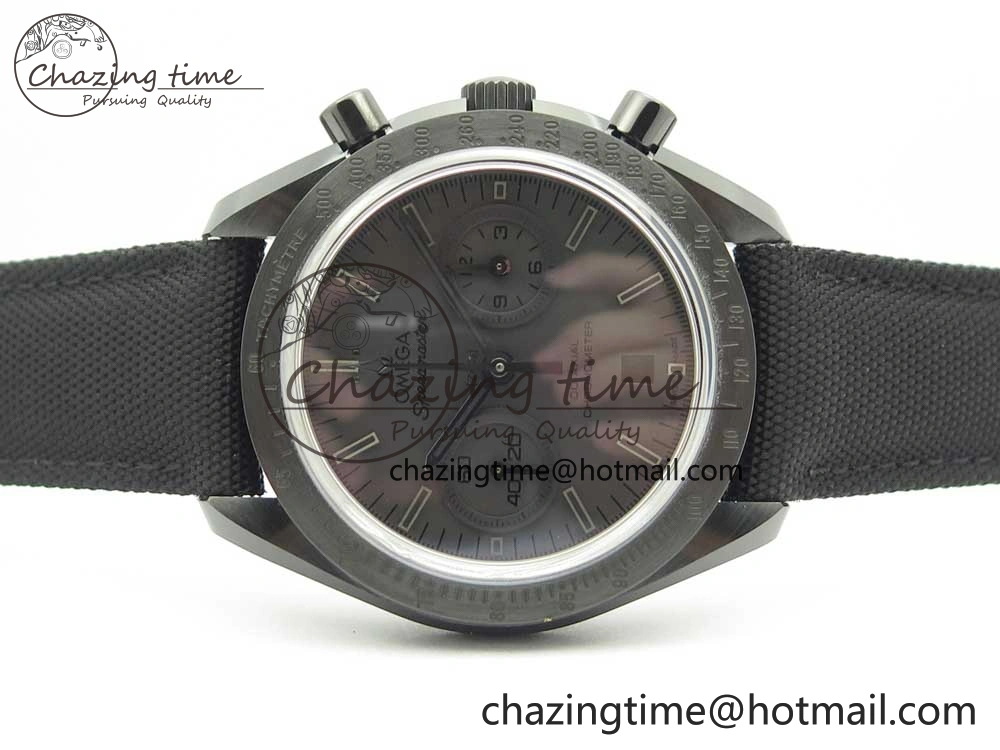 Speedmaster “Dark Side of The Moon” Real Ceramic OMF 1:1 Best Edition Black Black on Nylon Strap A Practical 7976