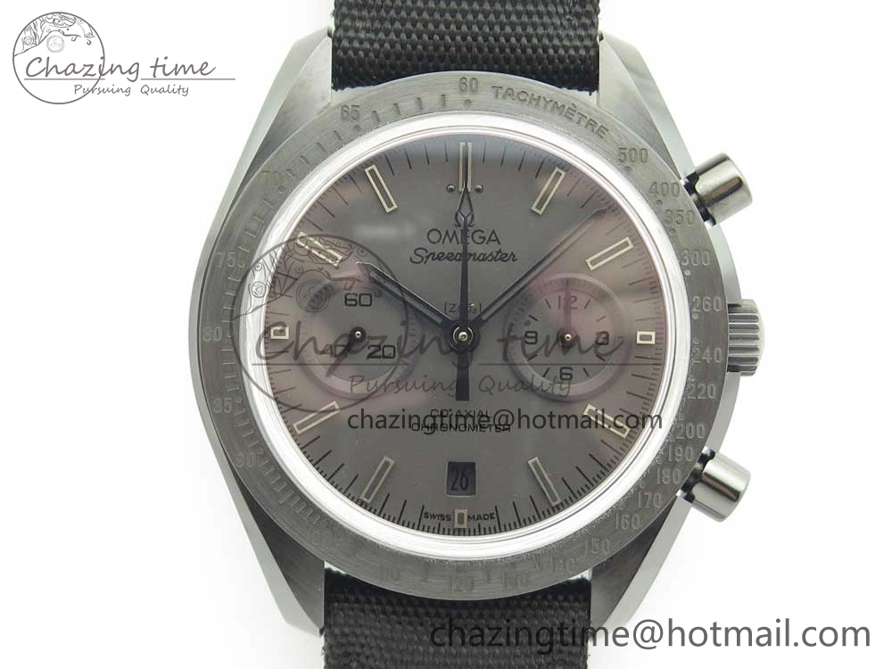 Speedmaster “Dark Side of The Moon” Real Ceramic OMF 1:1 Best Edition Black Black on Nylon Strap A Practical 7976