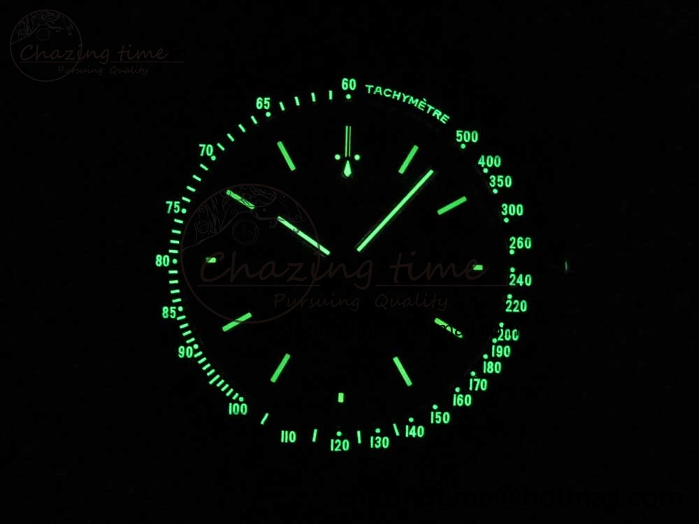 Speedmaster “Dark Side of The Moon” Real Ceramic OMF 1:1 Best Edition Vintage Black on Brown Leather Strap A Stretchable 7975