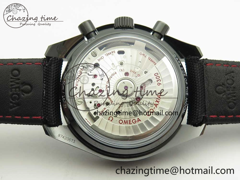SmartChoice Speedmaster “Dark Side of The Moon” Real Ceramic OMF 1:1 Best Edition on Nylon Strap A 7977