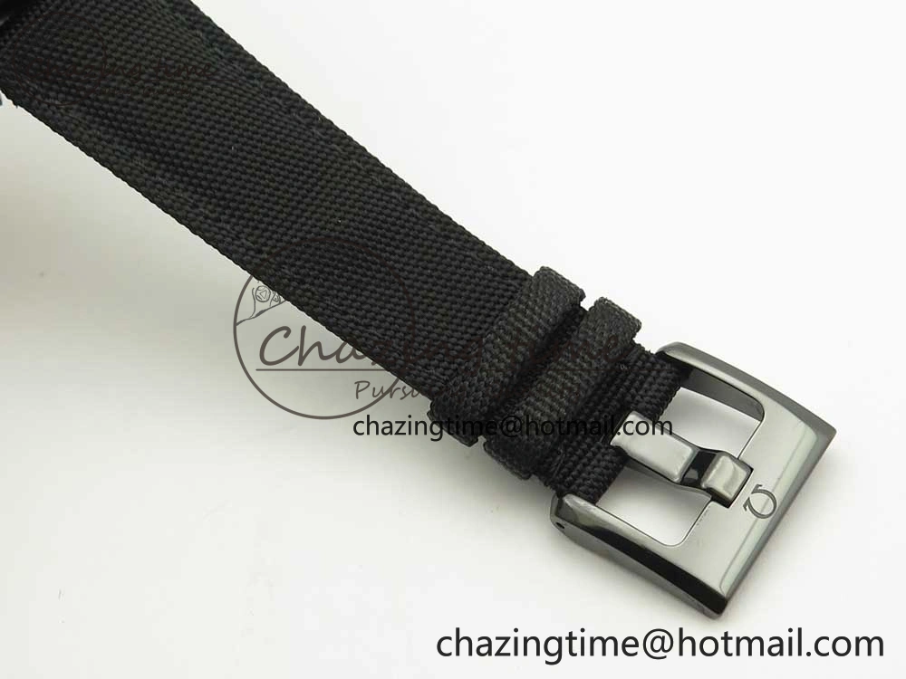 SmartChoice Speedmaster “Dark Side of The Moon” Real Ceramic OMF 1:1 Best Edition on Nylon Strap A 7977