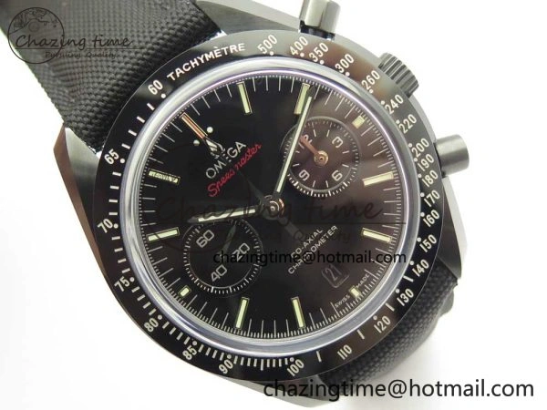 SmartChoice Speedmaster “Dark Side of The Moon” Real Ceramic OMF 1:1 Best Edition on Nylon Strap A 7977