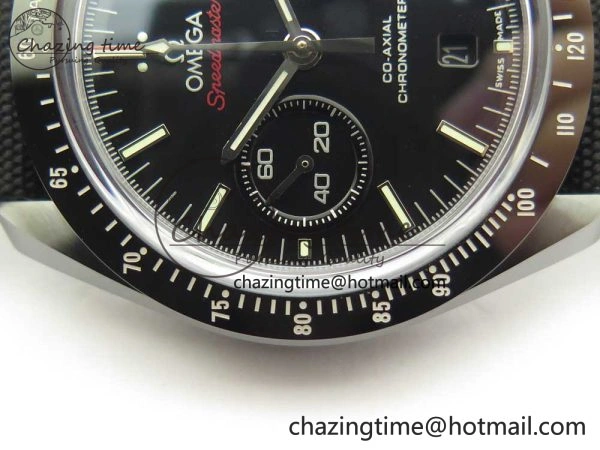 SmartChoice Speedmaster “Dark Side of The Moon” Real Ceramic OMF 1:1 Best Edition on Nylon Strap A 7977