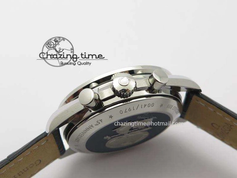 Speedmaster JHF SS Snoopy Award 45th Anniversary White Dial On Black Leather Strap Comfortable 8238