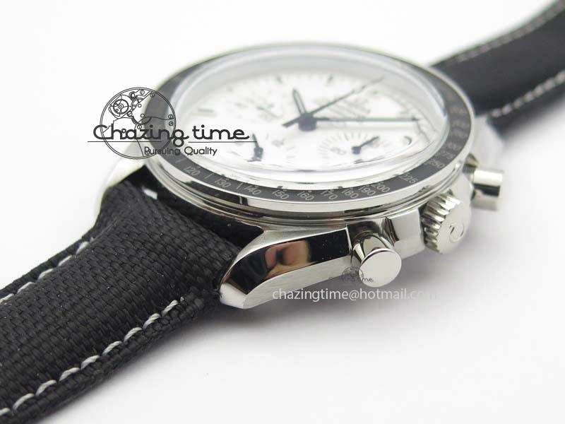 Efficient Speedmaster JHF SS Snoopy Award 45th Anniversary White Dial On Black Nylon Strap 8209