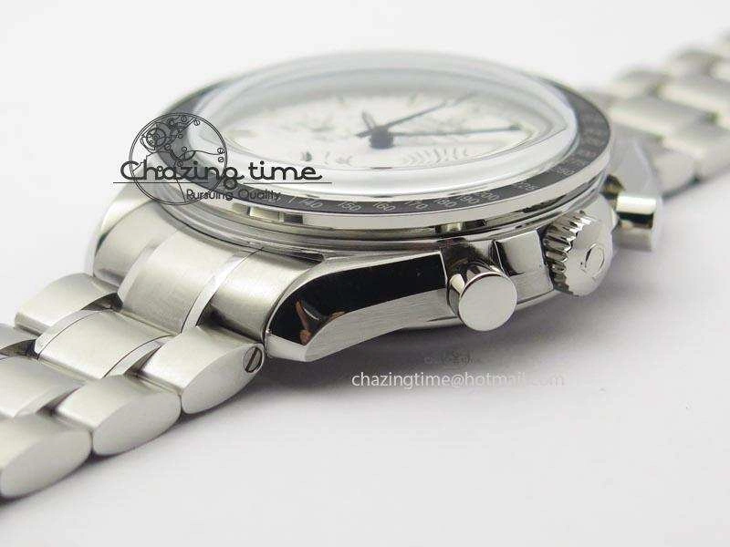 Functional Speedmaster JHF SS Snoopy Award 45th Anniversary White dial On SS Bracelet 8239