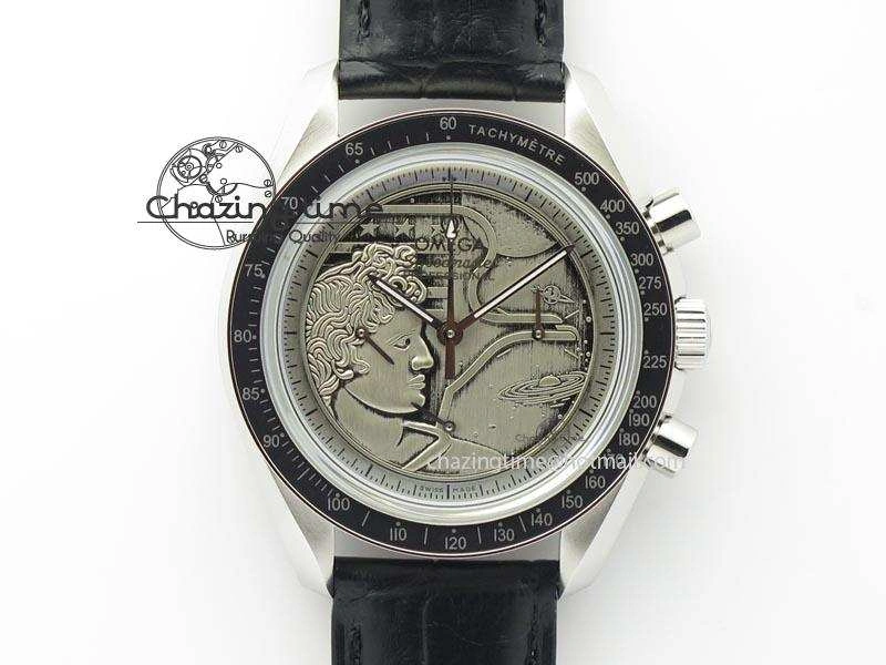 Speedmaster JHF SS ‘Work on the Moon’ Gary Dial On Black Leather Strap Trendy 8240