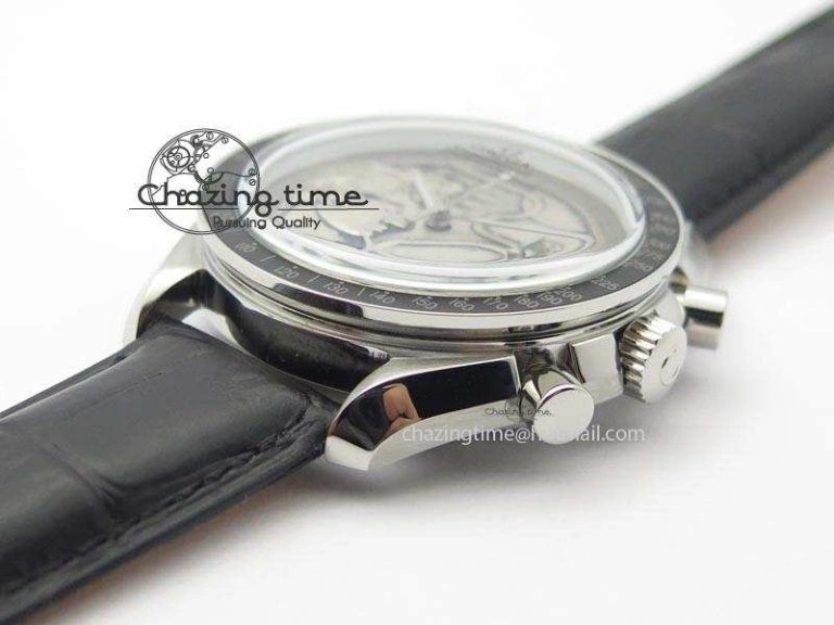 Speedmaster JHF SS ‘Work on the Moon’ Gary Dial On Black Leather Strap Trendy 8240