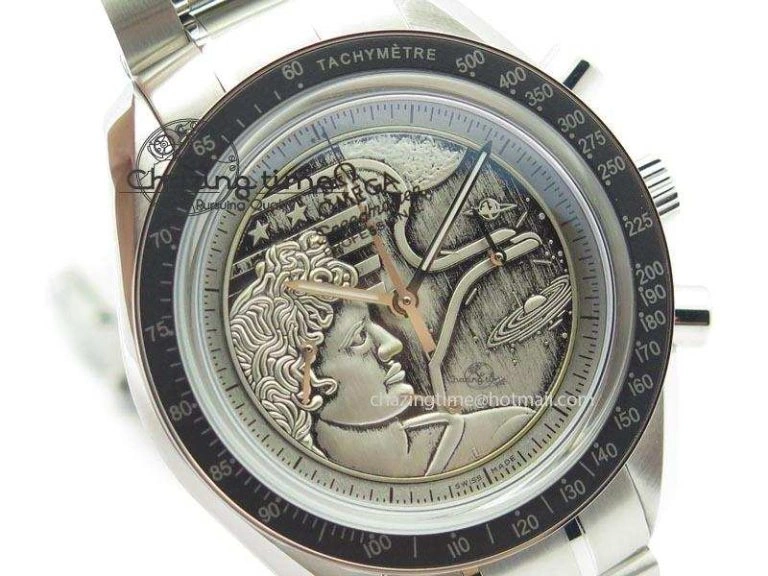Stretchable Speedmaster JHF SS ‘Work on the Moon’ Gary Dial On SS Bracelet 8241