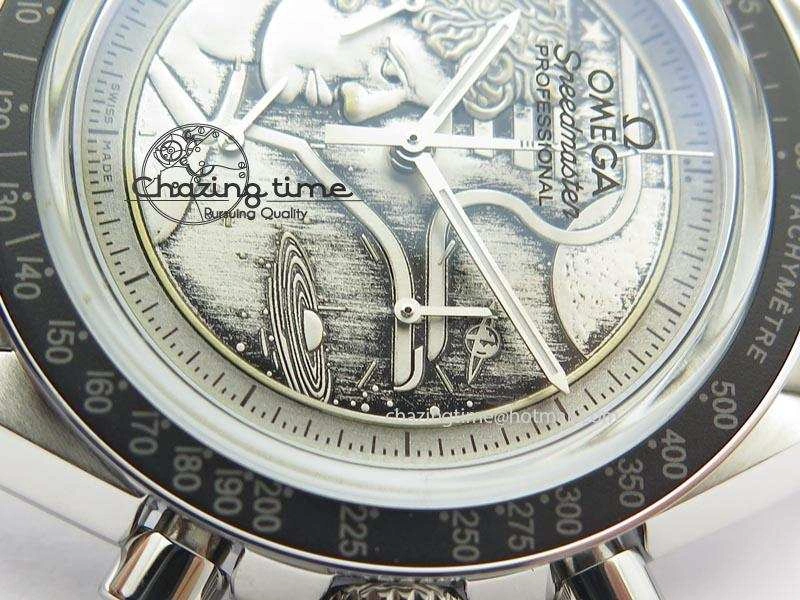 Stretchable Speedmaster JHF SS ‘Work on the Moon’ Gary Dial On SS Bracelet 8241