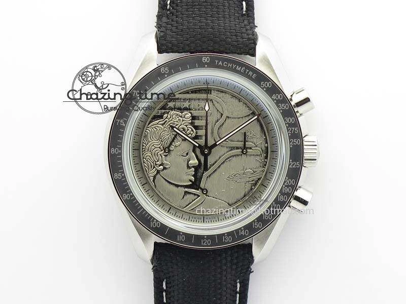 Sporty Speedmaster JHF SS ‘Work on the Moon’ Gray Dial On Black Nylon Strap 8207