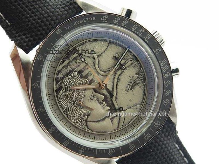 Sporty Speedmaster JHF SS ‘Work on the Moon’ Gray Dial On Black Nylon Strap 8207