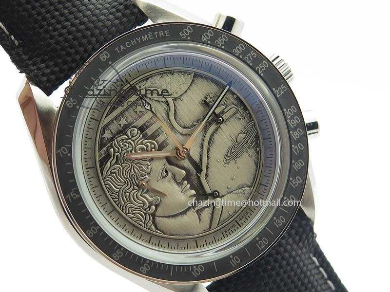 Sporty Speedmaster JHF SS ‘Work on the Moon’ Gray Dial On Black Nylon Strap 8207