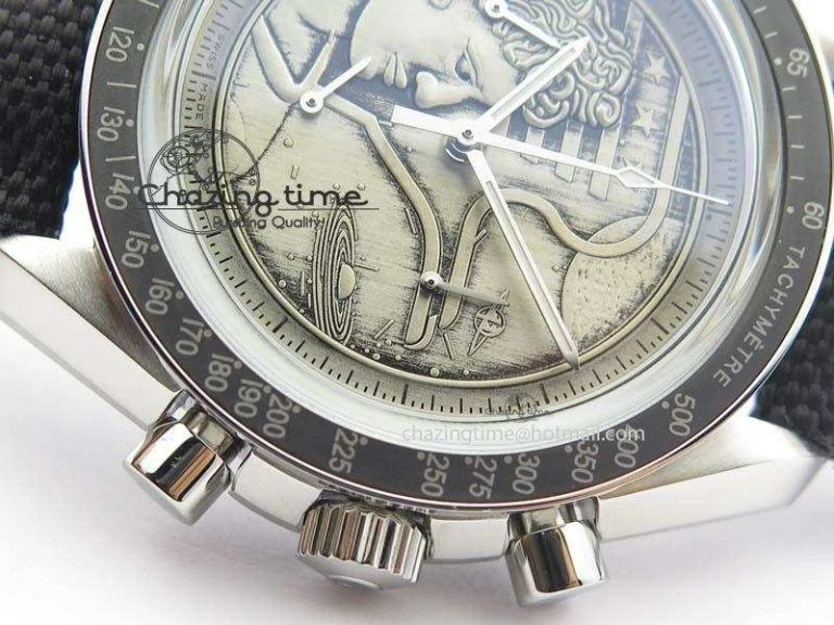 Sporty Speedmaster JHF SS ‘Work on the Moon’ Gray Dial On Black Nylon Strap 8207