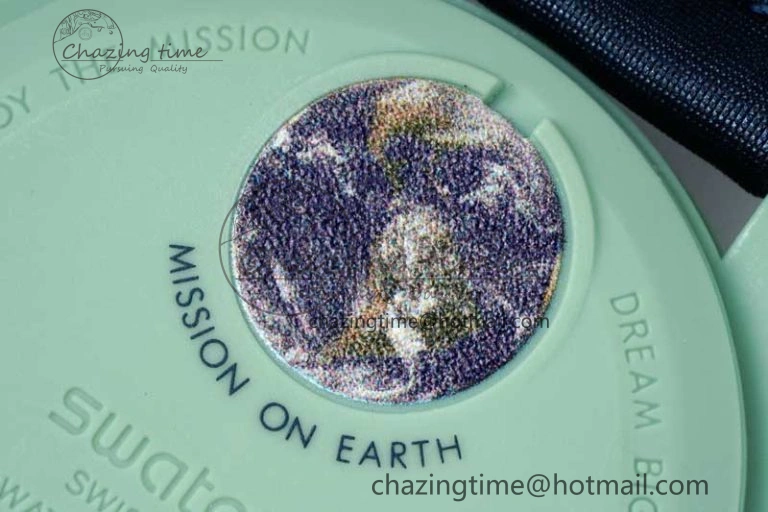 Unique Speedmaster Misson On Earth 1:1 Best Edition Blue Dial On Nylon Strap Quartz 7859