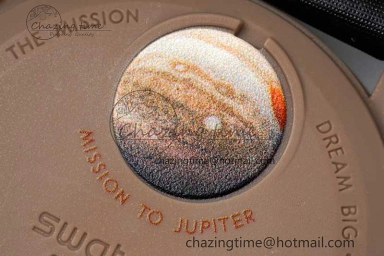Speedmaster Misson To Jupiter 1:1 Best Edition Brown Dial On Nylon Strap Quartz Compact 7857