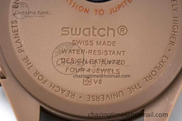 Speedmaster Misson To Jupiter 1:1 Best Edition Brown Dial On Nylon Strap Quartz Compact 7857