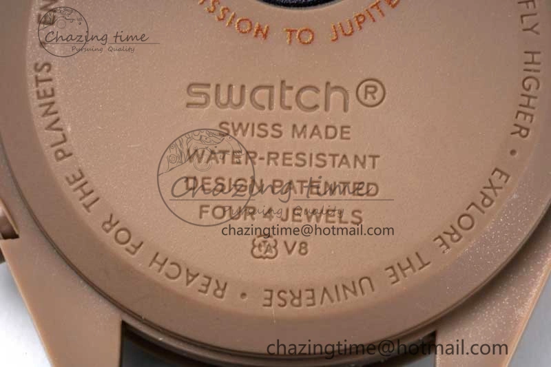 Speedmaster Misson To Jupiter 1:1 Best Edition Brown Dial On Nylon Strap Quartz Compact 7857