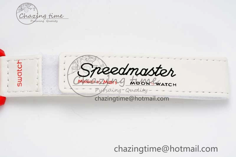 Speedmaster Misson To Mars 1:1 Best Edition White Dial On Nylon Strap Quartz Bold 7862