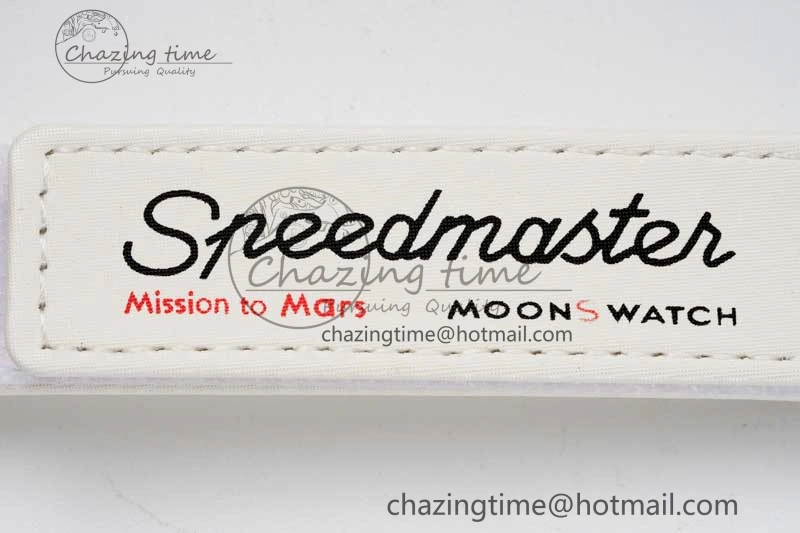 Speedmaster Misson To Mars 1:1 Best Edition White Dial On Nylon Strap Quartz Bold 7862