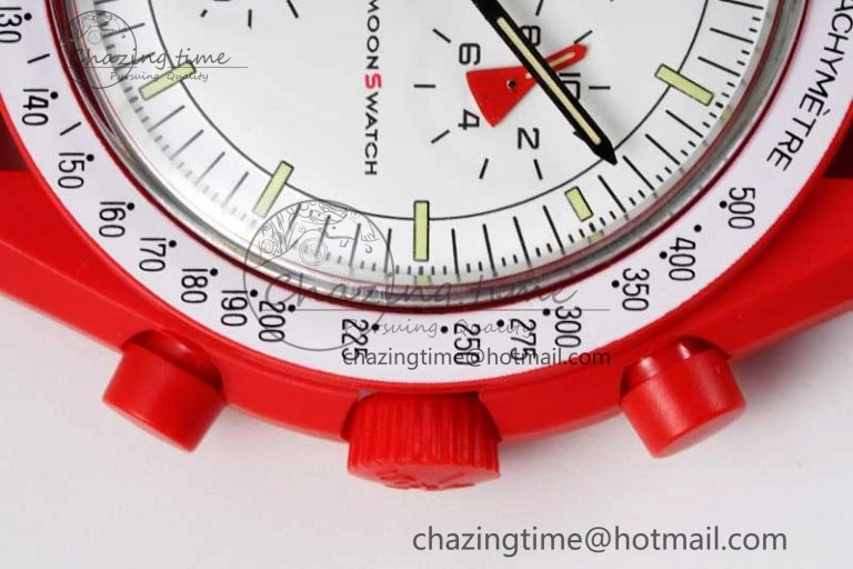Speedmaster Misson To Mars 1:1 Best Edition White Dial On Nylon Strap Quartz Bold 7862