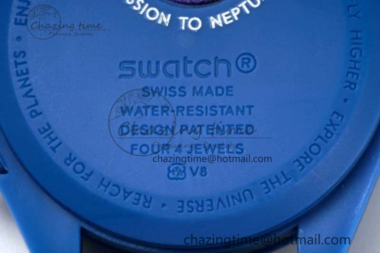 Affordable Speedmaster Misson To Neptune 1:1 Best Edition Blue Dial On Nylon Strap Quartz 7854