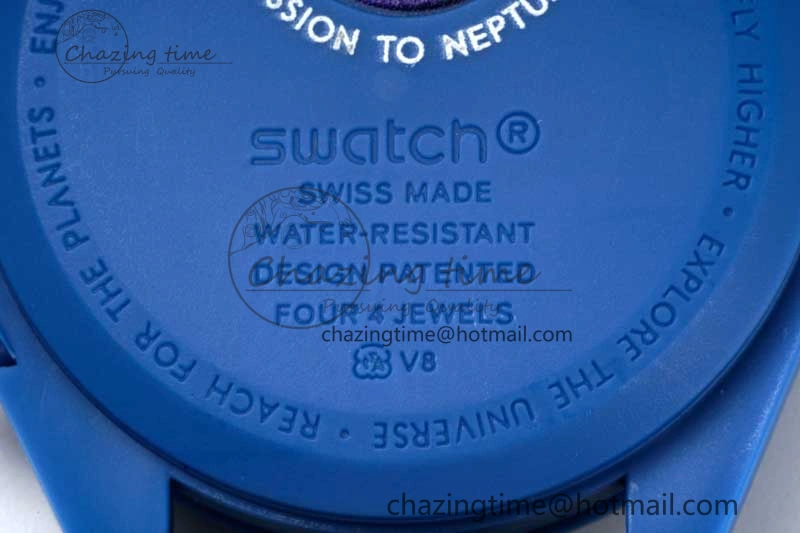 Affordable Speedmaster Misson To Neptune 1:1 Best Edition Blue Dial On Nylon Strap Quartz 7854