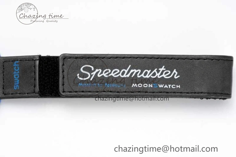 Affordable Speedmaster Misson To Neptune 1:1 Best Edition Blue Dial On Nylon Strap Quartz 7854