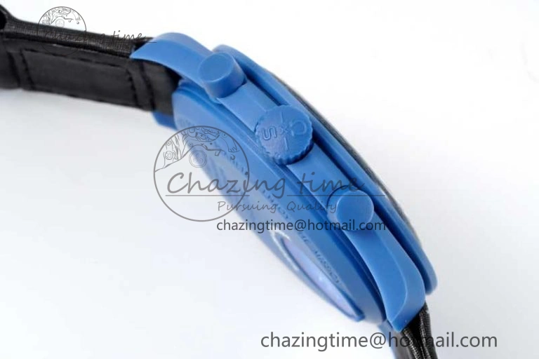 Affordable Speedmaster Misson To Neptune 1:1 Best Edition Blue Dial On Nylon Strap Quartz 7854