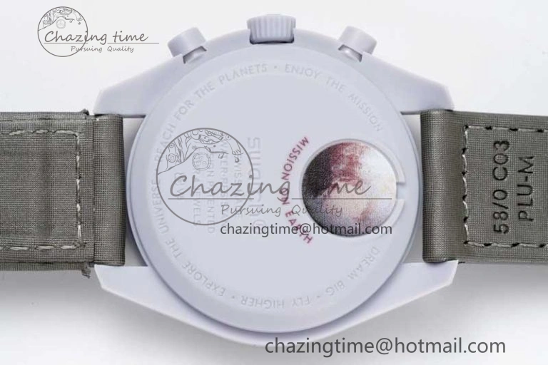 SmartChoice Speedmaster Misson To Pluto 1:1 Best Edition Gray Dial On Nylon Strap Quartz 7858